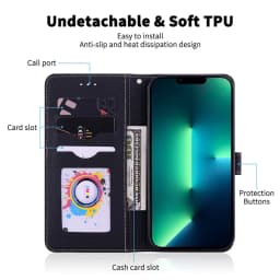Kožené flipové pouzdro s peněženkou pro Redmi Note 14 Pro Plus 5G 4G ochrana telefonu - náhled 3