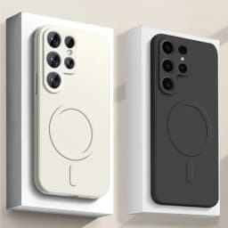 Magnetické bezdrátové nabíjecí pouzdro pro Samsung Galaxy S25 S24 S23 S22 S21 Ultra nárazuvzdorné silikonové pouzdro - náhled 2