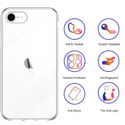 Průhledný silikonový kryt pro iPhone SE 2022 2020 7 8 ultra tenký měkký TPU kryt na telefon ochranný tenký - náhled 3