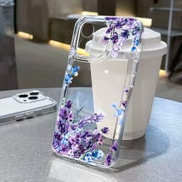 Roztomilý květinový průhledný nárazuvzdorný kryt na telefon pro Samsung Galaxy A56 A36 S25 S24 S23 S22 S21 - náhled 3