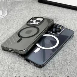 Ultra tenký průhledný magnetický kryt pro iPhone 16 15 14 13 12 Pro Max s bezdrátovým nabíjením, kompatibilní s... - náhled 5