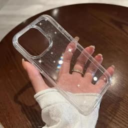 Nárazuvzdorný třpytivý průhledný kryt na telefon pro iPhone 16 15 14 13 12 11 Pro Max Soft TPU kryt - náhled 5