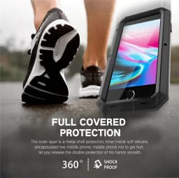 Odolné hliníkové pancéřové pouzdro pro iPhone - nárazuvzdorný kovový ochranný kryt pro všechny modely - náhled 4