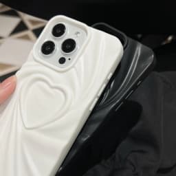 Silikonový kryt s 3D motivem srdce pro iPhone 11, 12, 13, 14, 15, 16 Pro Max Plus - náhled 5