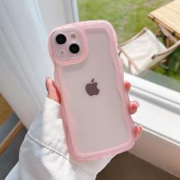 Průhledný kryt pro iPhone, roztomilý kudrnatý vlnitý design, nárazuvzdorný nárazník, transparentní měkký ochranný kryt - náhled 3