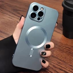 Magnetické bezdrátové nabíjecí pouzdro pro iPhone 16 15 14 13 12 11 Pro Max matné měkké pouzdro s ochranou čočky - náhled 5