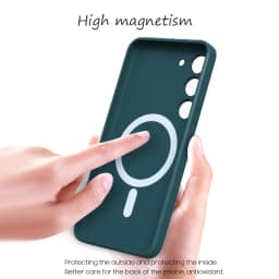 Magnetický silikonový kryt na telefon kompatibilní s Galaxy S25 S24 S23 S22 S21 A56 A55 A54 A35 - náhled 3