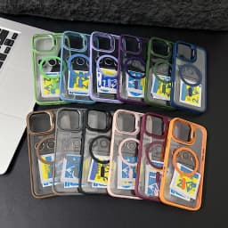Magnetický nárazuvzdorný kryt na telefon se stojánkem - ochranný kryt ze skla pro modely iPhone - náhled 7