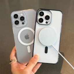 Magnetické bezdrátové nabíjecí pouzdro pro iPhone 16 15 14 13 12 11 Pro Max, průhledné, nárazuvzdorné - náhled 6