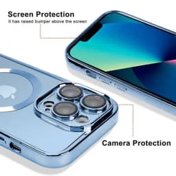 Průhledný magnetický kryt na telefon s ochranou čočky pro bezdrátové nabíjení kompatibilní s Pro Max Plus - náhled 4