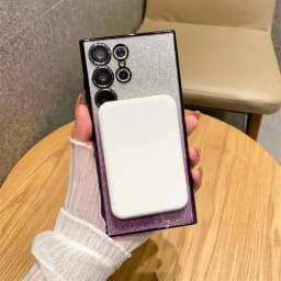 Magnetický kryt na telefon s třpytivým efektem kompatibilní s bezdrátovým nabíjením pro Samsung Galaxy S24 S23 S22 Ultra - náhled 5