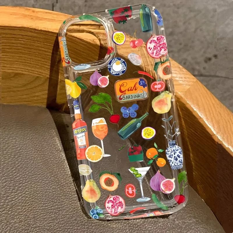Průhledný květinový kryt pro iPhone 16, 15, 14, 13, 12, 11 Pro Max XS XR 8, 7 Plus
