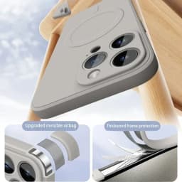 Silikonový kryt pro iPhone s tekutým silikonem a bezdrátovým nabíjením MagSafe, měkký ochranný kryt - náhled 5
