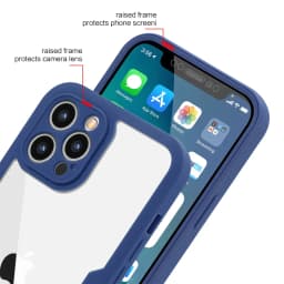 Průhledný nárazuvzdorný kryt na telefon s 360° plnou ochranou, kryt objektivu fotoaparátu pro více modelů - náhled 3