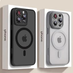 Matný kryt Armor MagSafe pro iPhone, nárazuvzdorný, bezdrátový nabíjecí kryt pro 11, 12, 13, 14, 15, 16 Pro Max - náhled 2