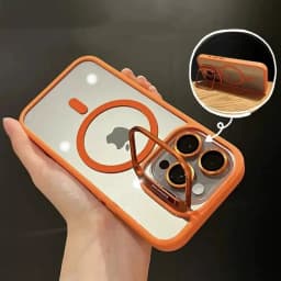 Magnetické nárazuvzdorné pouzdro na telefon se stojánkem a ochranou objektivu pro iPhone 16 15 14 13 12 11 Pro Max - náhled 3