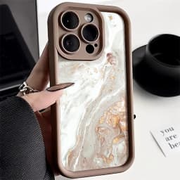 Mramorový kryt pro iPhone 16, 15, 14, 13, 12, 11, Pro Max XR SE, nárazuvzdorný, měkký TPU silikonový kryt - náhled 3