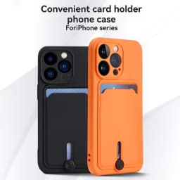 Pouzdro na karty Silikonové TPU Peněženka Kryt na telefon s slotem pro kreditní karty pro iPhone 16 15 14 13 12 11 - náhled 3