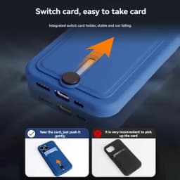 Pouzdro na karty Silikonové TPU Peněženka Kryt na telefon s slotem pro kreditní karty pro iPhone 16 15 14 13 12 11 - náhled 4