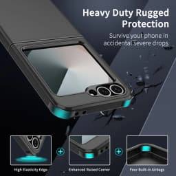 Tenký matný kryt na telefon pro Samsung Galaxy Z Flip 7 6 5 4 s bezdrátovým nabíjením, nárazuvzdorný kryt - náhled 3