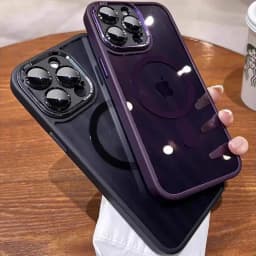 Magnetický kovový nárazníkový kryt s ochranou čočky pro iPhone 16 15 14 13 12 11 Pro Max Průhledný kryt - náhled 3