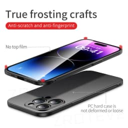 Tenký matný pevný kryt z PC pro iPhone 16 15 14 13 12 11 Pro Max Plus Mini SE - náhled 7