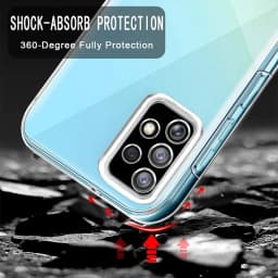 Silikonový kryt na telefon s celotělovou ochranou 360° pro Samsung Galaxy A52 A53 A54 A55 A32 A33 - náhled 5