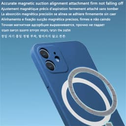 Magnetický silikonový kryt na telefon s otvorem pro fotoaparát pro iPhone 14 13 12 11 Pro Max Mini Plus SE XR XS - náhled 5