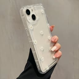 Průhledný kryt s květinovým motivem pro iPhone, měkký, transparentní, pro iPhone 15, 14, 13, 12, 11, Pro Max, XR XS... - náhled 4
