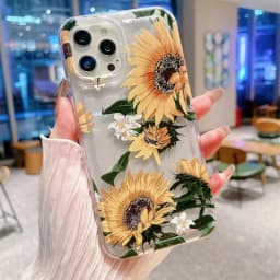 Průhledný kryt s květinovým motivem pro iPhone, měkký, transparentní, pro iPhone 15, 14, 13, 12, 11, Pro Max, XR XS... - náhled 6