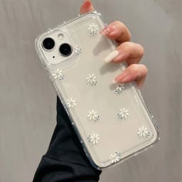 Průhledný kryt s květinovým motivem pro iPhone, měkký, transparentní, pro iPhone 15, 14, 13, 12, 11, Pro Max, XR XS... - náhled 3
