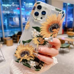 Průhledný kryt s květinovým motivem pro iPhone, měkký, transparentní, pro iPhone 15, 14, 13, 12, 11, Pro Max, XR XS... - náhled 7