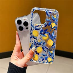 Citronový potisk TPU kryt na telefon, nárazuvzdorný vzduchový polštář, pro iPhone 16, 15, 14, 13, 12, 11 Pro Max - náhled 3