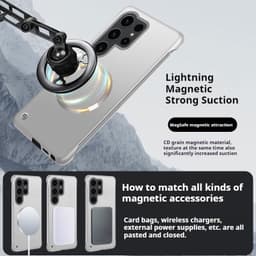Magnetické pouzdro pro Samsung Galaxy S25 S24 S23 S22 Ultra Plus tenký kovový chladicí kryt telefonu - náhled 4
