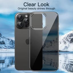 Ultra tenký průhledný černý silikonový kryt pro iPhone 15 14 13 12 11 Pro Max Mini Soft TPU Cover - náhled 3
