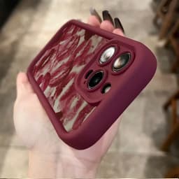 Vínově červený potisk rtů Měkký TPU nárazuvzdorný kryt na telefon pro iPhone 17 16 15 14 13 12 11 Pro Max - náhled 6