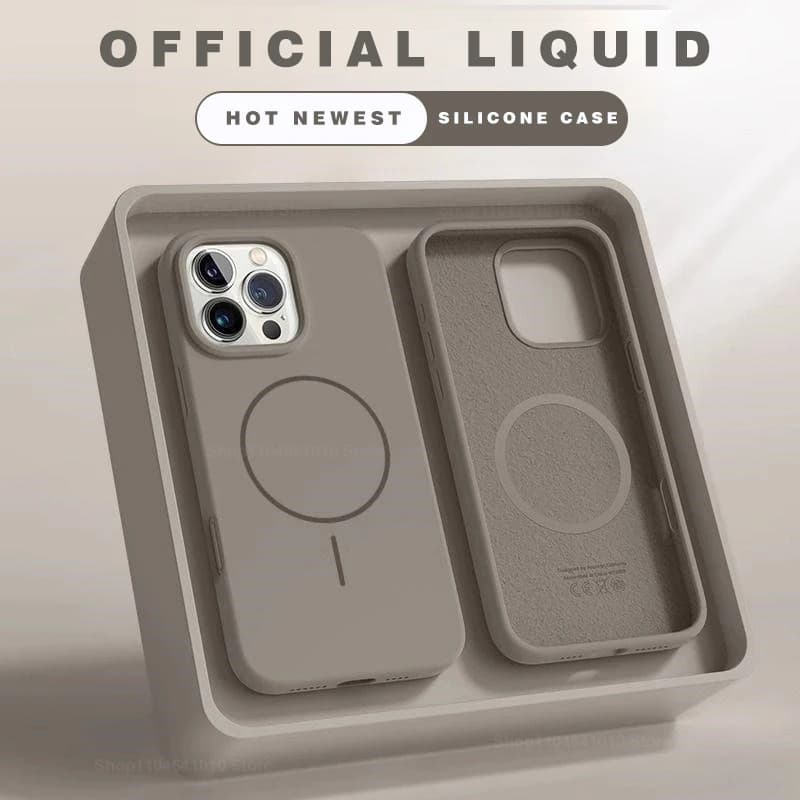 Magnetický kryt na telefon pro iPhone 11 12 13 14 15 16 Pro Plus, nárazuvzdorný silikonový kryt, kompatibilní s MagSafe