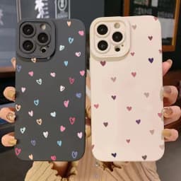 Silikonový kryt pro iPhone s motivem srdce, nárazuvzdorný měkký kryt pro iPhone 15 14 13 12 11 Pro Max XR XS - náhled 2