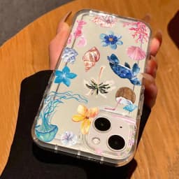 Průhledný kryt s potiskem želvy, humra a kokosu z měkkého TPU pro iPhone 16, 15, 14, 13, 12, 11 Pro Max Mini - náhled 5