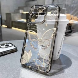 Průhledný květinový kryt na telefon pro iPhone - Průhledný estetický květinový design, ochranný kryt - náhled 5