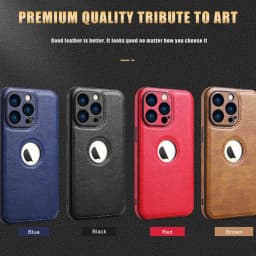 Luxusní kožené pouzdro na telefon z prémiové kůže kompatibilní s iPhone 16, 15, 14, 13, 12, 11, Pro Max Plus X XR - náhled 7
