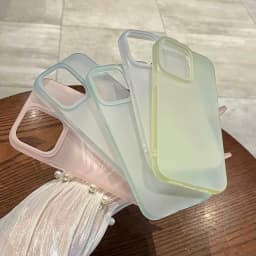 Měkký matný bonbónový kryt s průhledným nárazníkem pro iPhone 11, 12, 13, 14, 15, 16, Pro Max Plus X XS - náhled 2