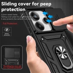 Nárazuvzdorné brnění s magnetickým držákem do auta a ochranou fotoaparátu pro Note 14 4G - náhled 4