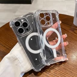 Bezdrátové nabíjecí průhledné pouzdro pro iPhone 11 12 13 14 15 16 Pro Max magnetické nárazuvzdorné měkké pouzdro - náhled 6
