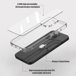 Průhledné tvrzené sklo pro iPhone 16 15 14 13 12 11 Pro Max Mini XR XS Průhledné pevné - náhled 5