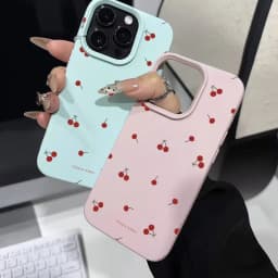 Roztomilý silikonový kryt na telefon s třešňovým vzorem pro iPhone 16 15 14 13 12 11 Pro Max XS XR Plus - náhled 6