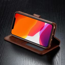 Kožená peněženka s odklápěcím krytem a sloty pro karty pro iPhone 16, 15, 14, 13, 12, 11 Pro Max Mini XR XS - náhled 4