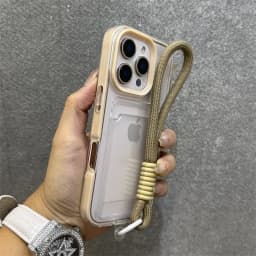 Průhledný kryt na telefon s pouzdrem na kartu a šňůrkou pro iPhone 11 12 13 14 15 16 Pro Max nárazuvzdorný TPU kryt - náhled 5