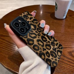 Silikonový kožený kryt s leopardím vzorem pro iPhone 15, 14, 13, 12, 11 Pro Max - náhled 2