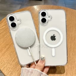 Magnetické bezdrátové nabíjecí průhledné pouzdro na telefon kompatibilní s iPhone 16 15 14 13 12 11 Pro Max Mini XR XS - náhled 4